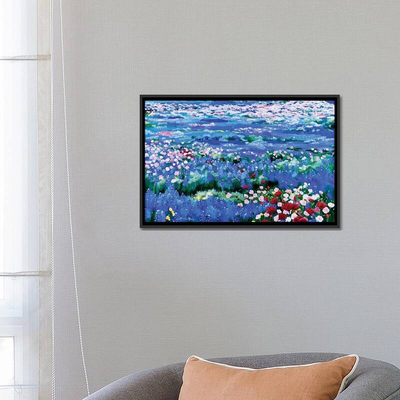 iCanvas "Oceans Of Wildflowers" by Linda Rauch Framed Canvas Print